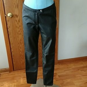 Faux leather pants